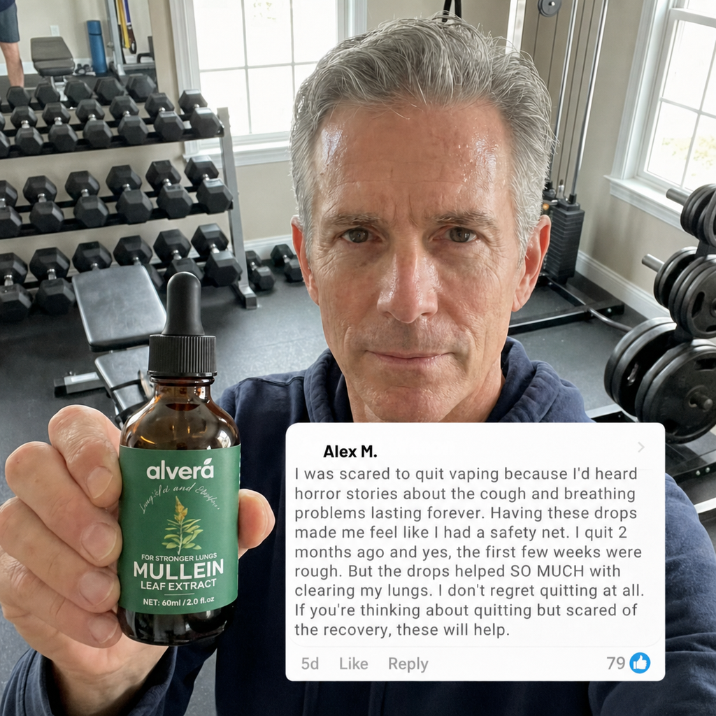 Customer review — quit vaping, drops helped so much with clearing lungs