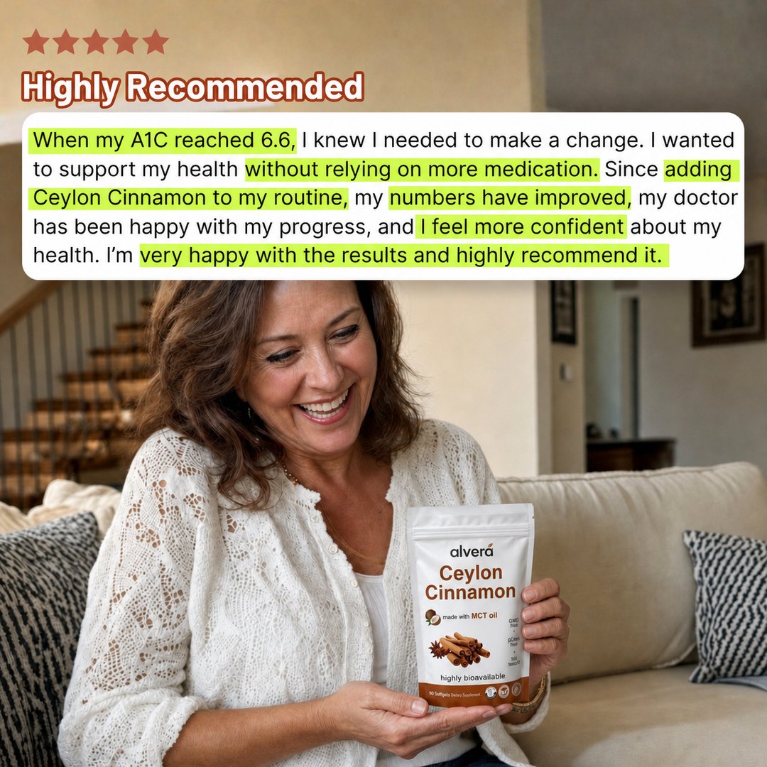 Customer review: steadier numbers after adding Ceylon cinnamon