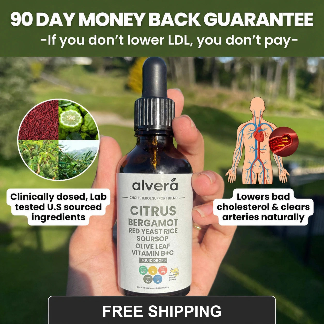 Red Yeast Rice Cholesterol Cleanse liquid drops - lowers bad cholesterol and clears arteries naturally
