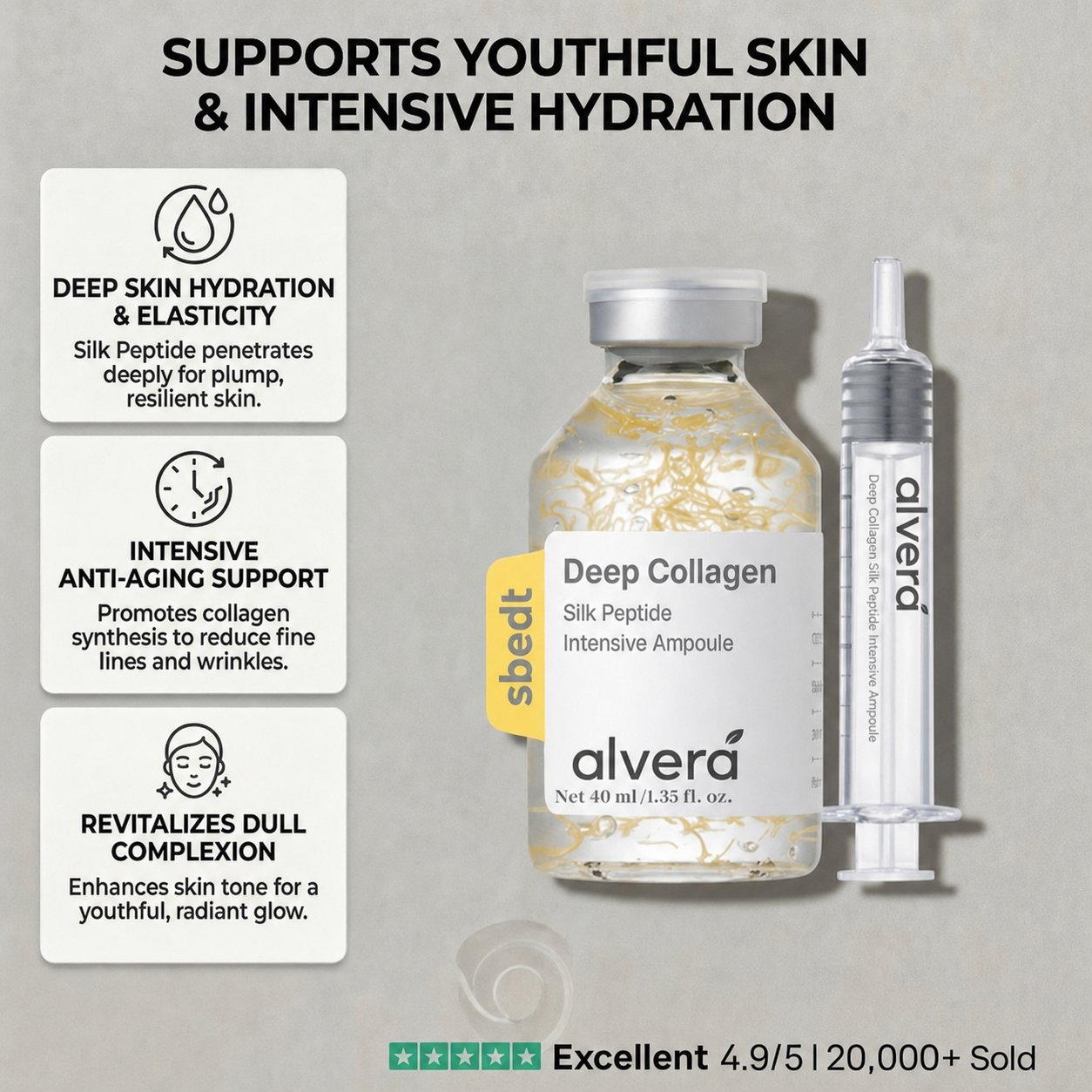 Alvera Korean Silk Peptide Botox Serum