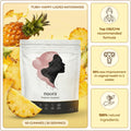 Feminine Balance Gummies pouch with pineapple, 60 gummies, 30 servings
