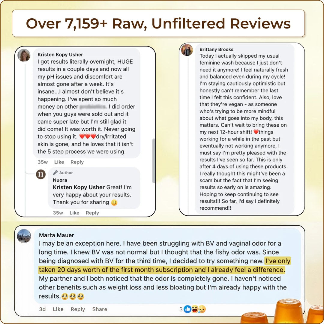 Customer comments about Feminine Balance Gummies