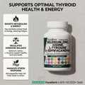 Comprehensive Thyroid Support bottle: selenium, zinc, iodine, L-tyrosine and ashwagandha