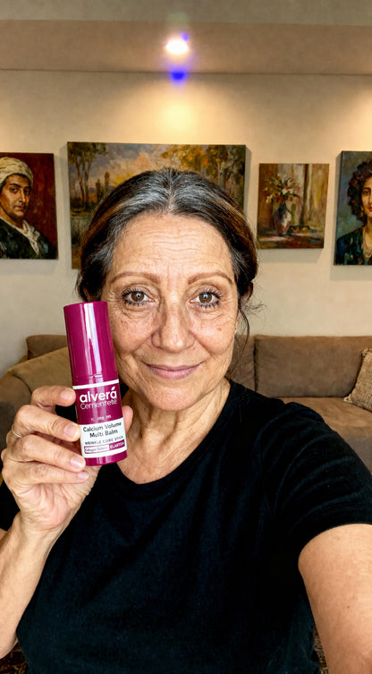 Customer holding the balm stick